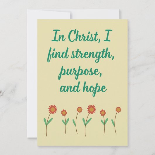 キリストにあって私は強いキリスト教の肯定を見つける シーズンカード (正面)