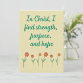 キリストにあって私は強いキリスト教の肯定を見つける シーズンカード (スタンド正面)