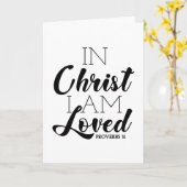 キリストにあって私は愛され聖なる書物、 経典はクリスチャンを約束 カード (黄色い花)