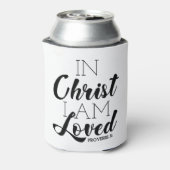 キリストにあって私は愛され聖なる書物、 経典はクリスチャンを約束 缶クーラー (缶裏面)
