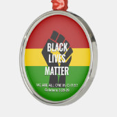 キリストにある全ての人 | BLACK LIFE MATTER メタルオーナメント (左)