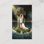 キリストにしがみつくヴィンテージ信頼1871年の石 名刺 (裏面)