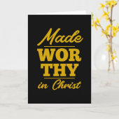 キリストによって価値あるものにされた - キリスト教の名言 カード (黄色い花)