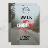 キリストに力を与え失ったずに歩く» Tシャツ 招待状 (正面/裏面)