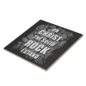 キリストに対して私は無地のキリスト教の信仰に立つ岩 タイル (側面)