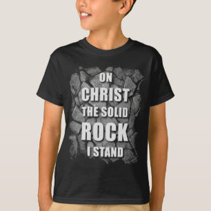 キリストに対して私は無地のキリスト教の信仰に立つ岩 Tシャツ