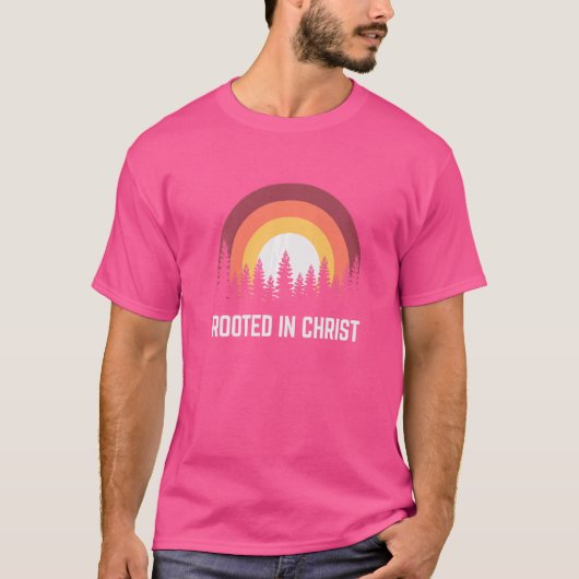 キリストに根ざした宗教的キリスト教 Tシャツ (正面)