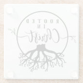 キリストに根ざした ガラスコースター (裏面)