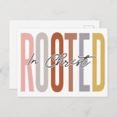 キリストに根づ信じき、神に根ざし、イエスを信頼し、救い シーズンポストカード (正面/裏面)