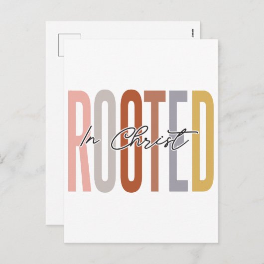 キリストに根づ信じき、神に根ざし、イエスを信頼し、救い シーズンポストカード (正面/裏面)