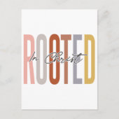 キリストに根づ信じき、神に根ざし、イエスを信頼し、救い シーズンポストカード (正面)