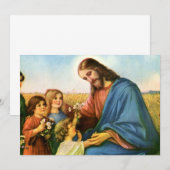 キリストに花を捧げる子供たち (正面/裏面)