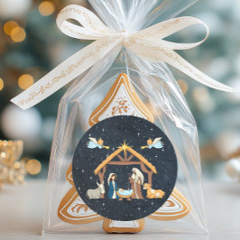 キリストのかわいい生まれ夜 ラウンドシール