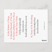 キリストのための殉教者と愚か者の祈りの言葉カード ポストカード (裏面)