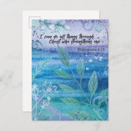 キリストのはがきを通してなら何でもできる ポストカード (正面/裏面)