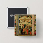 キリストのはりつけを描写するトリプティク 缶バッジ (正面&裏面)