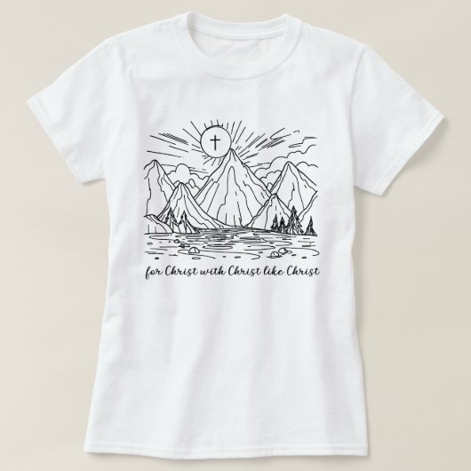 キリストのようなキリストを持つキリストのためのカトリックのシャツ Tシャツ (デザイン正面)