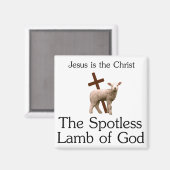 キリストのイエス、神の無地の小羊 マグネット (正面/裏面)