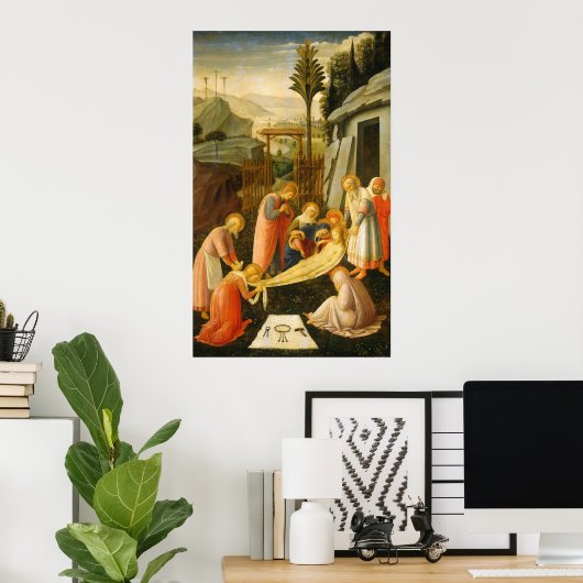 キリストのエントゥームメント、フラアンジェリコファインアートポスター ポスター (ホームオフィス)