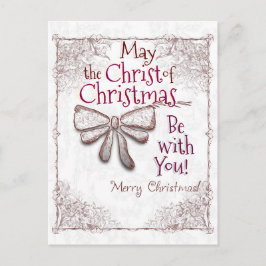 キリストのクリスマスの奇跡があなたと共にありますように、芸術家よ シーズンポストカード