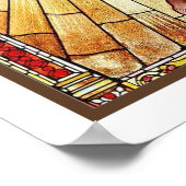 キリストのステンドグラスの窓 ポスター (角)