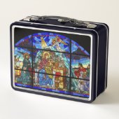 キリストのステンドグラス誕生 メタルランチボックス (裏面)