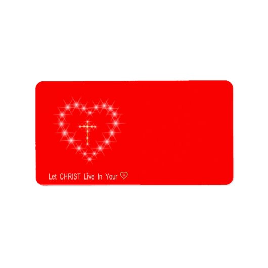 キリストのハート住所 シール (正面)