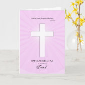 キリストのバプテスマの白熱［赤熱］光を放つために カード (黄色い花)