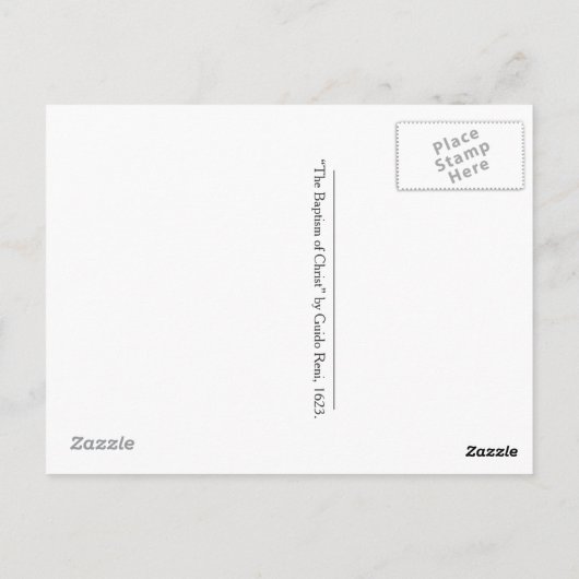 『キリストのバプテスマ』のはがき ポストカード (裏面)