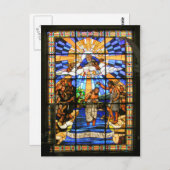 キリストのバプテスマ – ステンドグラス – 葉書 ポストカード (正面/裏面)