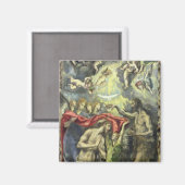 キリストのバプテスマ， c.1597 (キャンバス上の油) マグネット (正面/裏面)