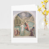 キリストのバプテスマC.1438-45 （フレスコ） カード (黄色い花)