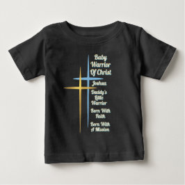 キリストのベビー戦士 - 戦士をテーマにした赤ちゃん服 ベビーTシャツ