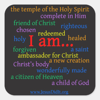 キリストの中であなたの身元を思い出すためにあらゆる場所に固執しなさい スクエアシール