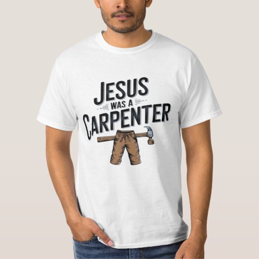 キリストの仕事、大工のイエス Tシャツ (正面)