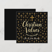 キリストの価値観を受け入れる：神を愛し、人を愛す 招待状 (正面/裏面)