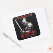 キリストの兵士2テモテ2:3キリスト教の聖書 スクエアシール (封筒)