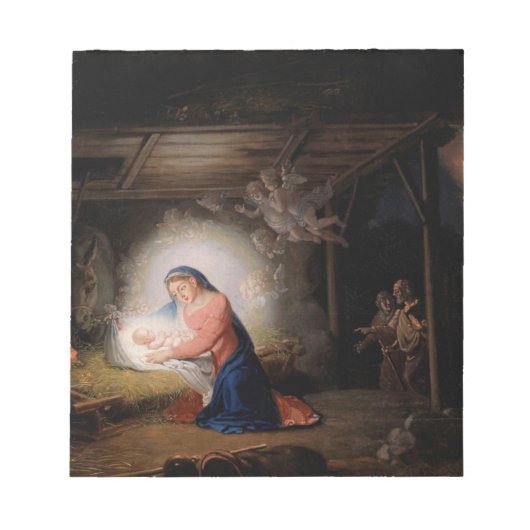 キリストの出生(Vladimir Borovikovsky著) ノートパッド (正面)