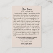 キリストの制されたピンクのバラ"あなたの十字の"神聖なカード 名刺 (裏面)