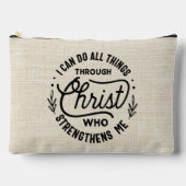 キリストの力によってあらゆることができる、しかし絵画のような外観 アクセサリーポーチ (正面)