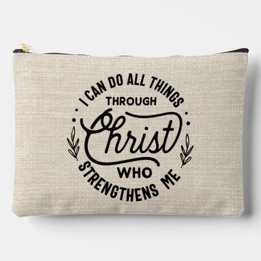 キリストの力によってあらゆることができる、しかし絵画のような外観 アクセサリーポーチ (正面)