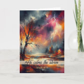 キリストの励まし 嵐を静める カード (正面)
