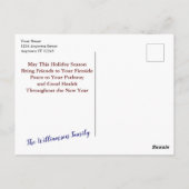 キリストの十字架のオーナメント クリスマスの反射 ポストカード (裏面)