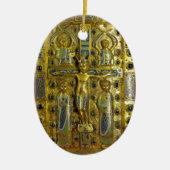 キリストの十字架刑, Limoges, 13世紀 セラミックオーナメント (正面)