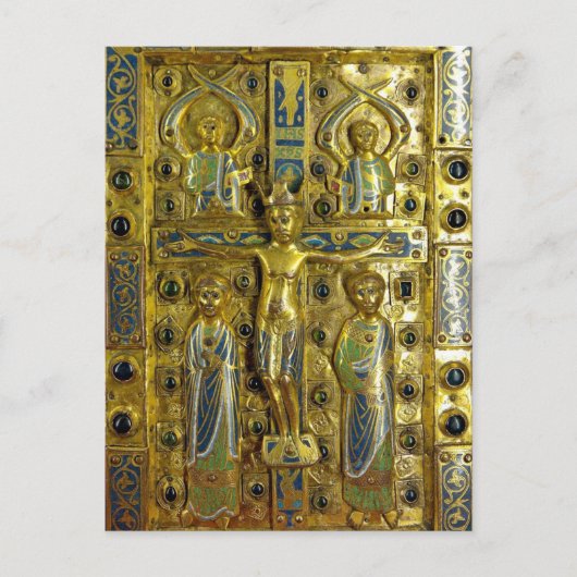 キリストの十字架刑， Limoges, 13世紀 ポストカード (正面)