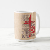 キリストの十字赤血は問わず コーヒーマグカップ (正面右)