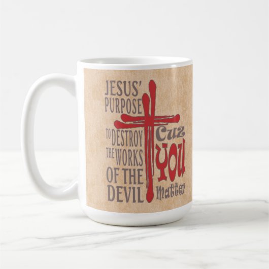 キリストの十字赤血は問わず コーヒーマグカップ (左)