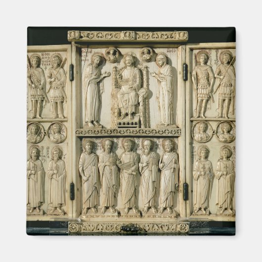 キリストの即位を描いたハーバービル・トリプチチ マグネット (正面)