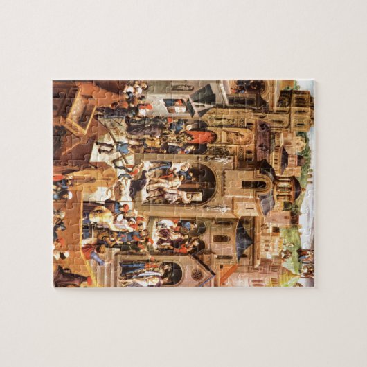 キリストの古絵画い主人の誘惑 ジグソーパズル (横)