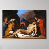 『キリストの埋葬』（ギェルチーノによる）宗教芸術 ポスター (正面)